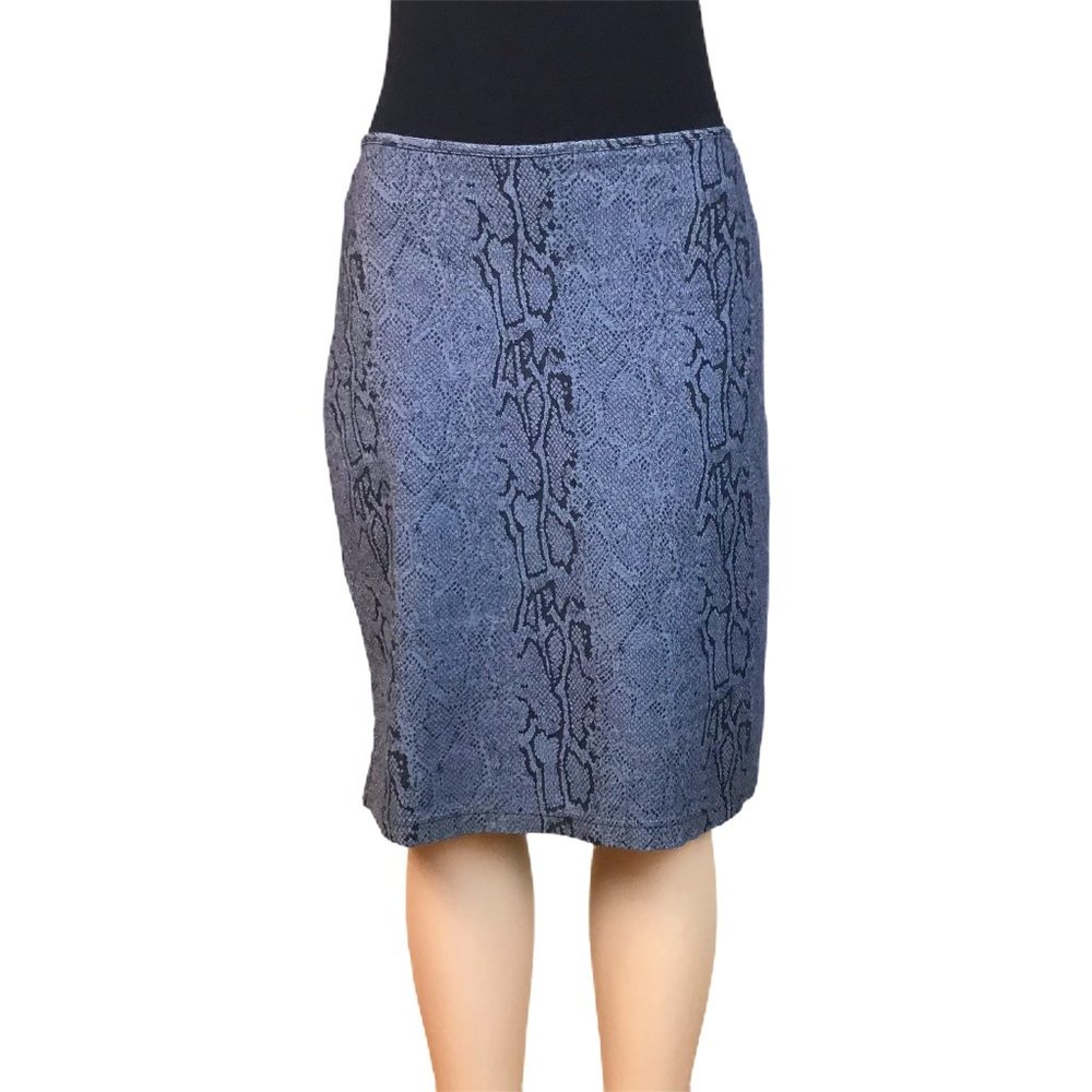 Alarm Grey Snake Skin Print Skirt